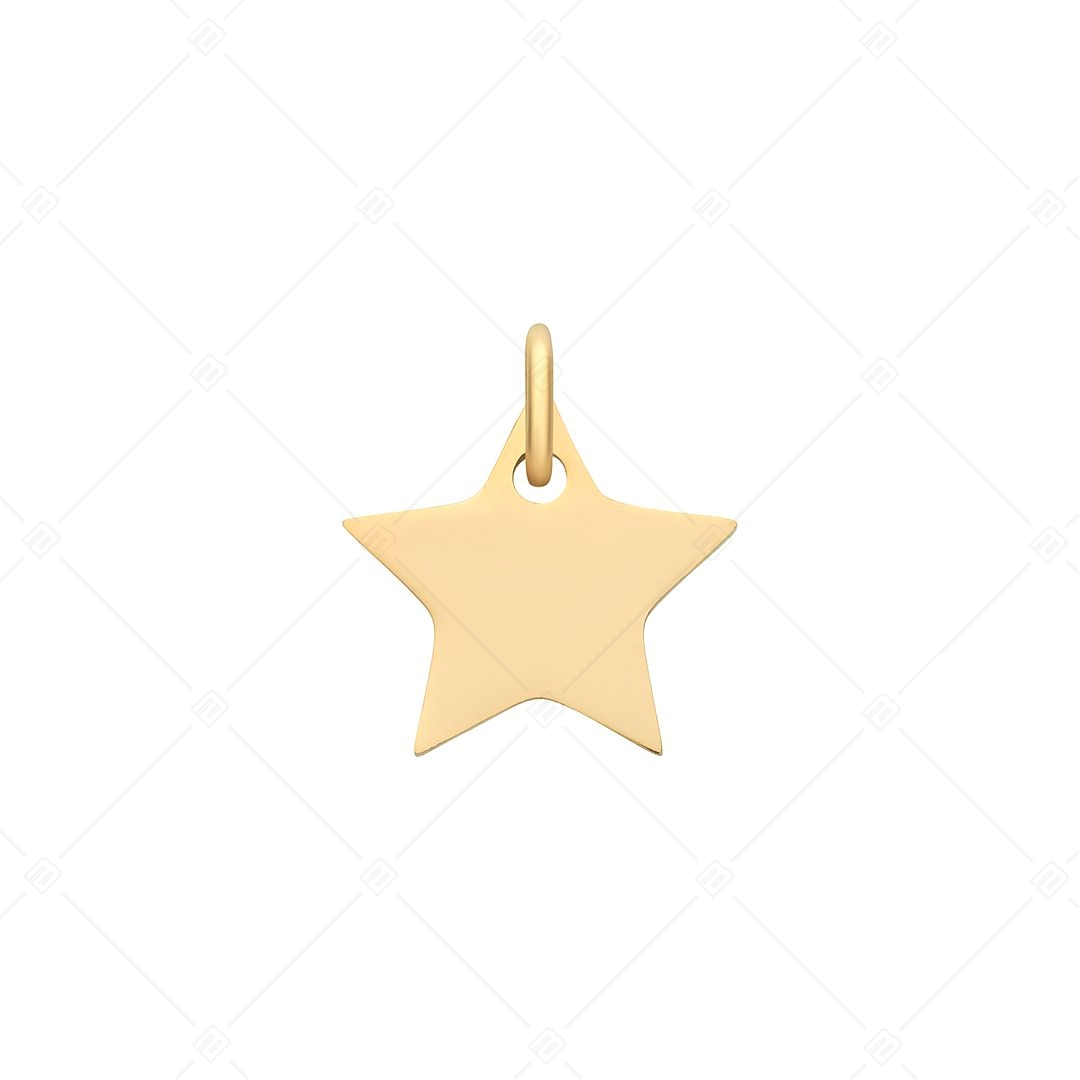 BALCANO - Nemesacél csillag alakú charm, 18K arany bevonattal (851033CH88)