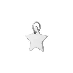 BALCANO - Nemesacél csillag alakú charm, magasfényű polírozással