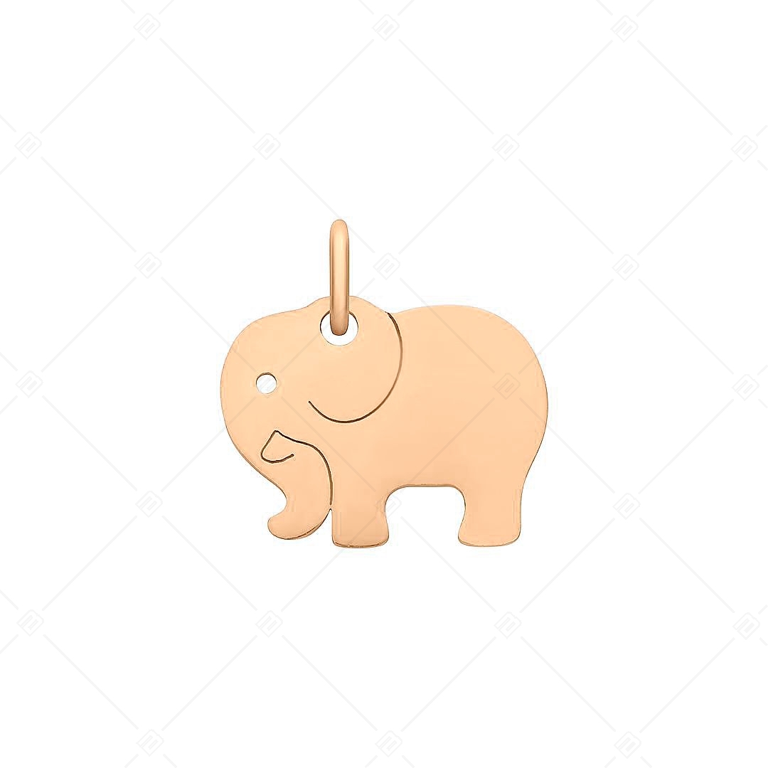 BALCANO - Nemesacél elefánt alakú charm, 18K rozé arany bevonattal (851035CH96)
