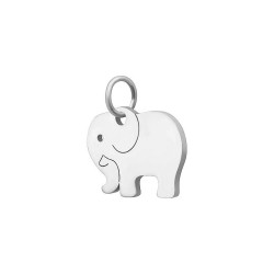 BALCANO - Nemesacél elefánt alakú charm, magasfényű polírozással