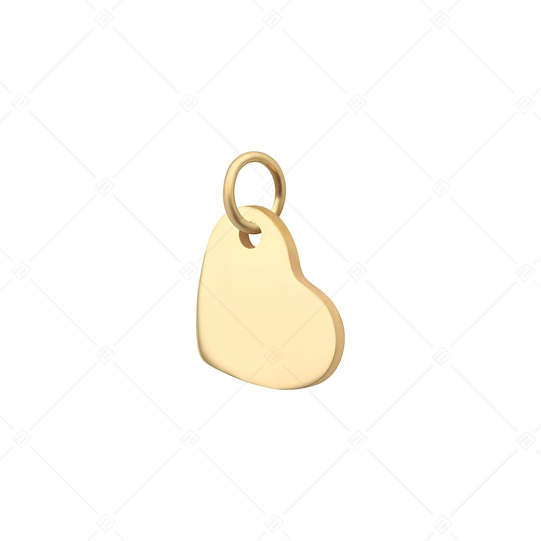 BALCANO - Nemesacél szív alakú charm, 18K arany bevonattal (851036CH88)