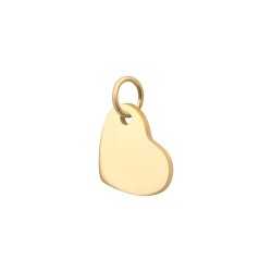 BALCANO - Nemesacél szív alakú charm, 18K arany bevonattal