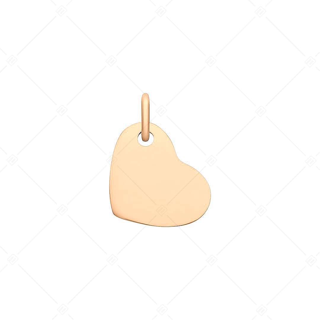 BALCANO - Nemesacél szív alakú charm, 18K rozé arany bevonattal (851036CH96)