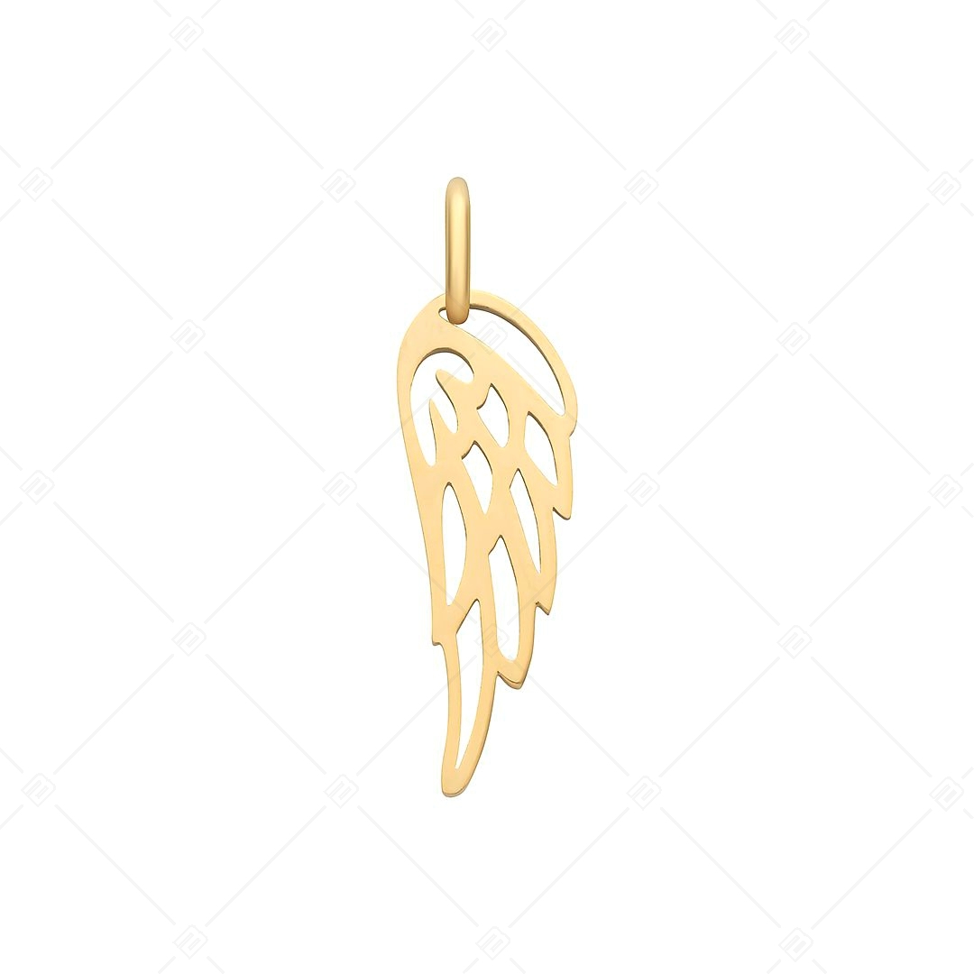 BALCANO - Nemesacél angyalszárny alakú charm, 18K arany bevonattal (851044CH88)