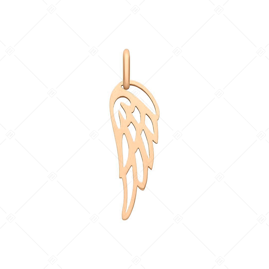 BALCANO - Nemesacél angyalszárny alakú charm, 18K rozé arany bevonattal (851044CH96)