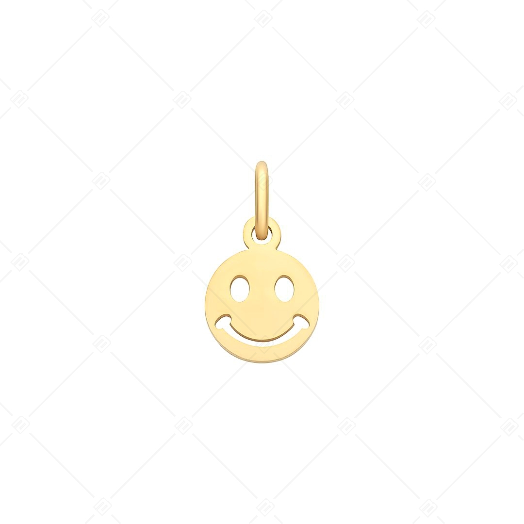 BALCANO - Nemesacél smiley charm, 18K arany bevonattal (851049CH88)