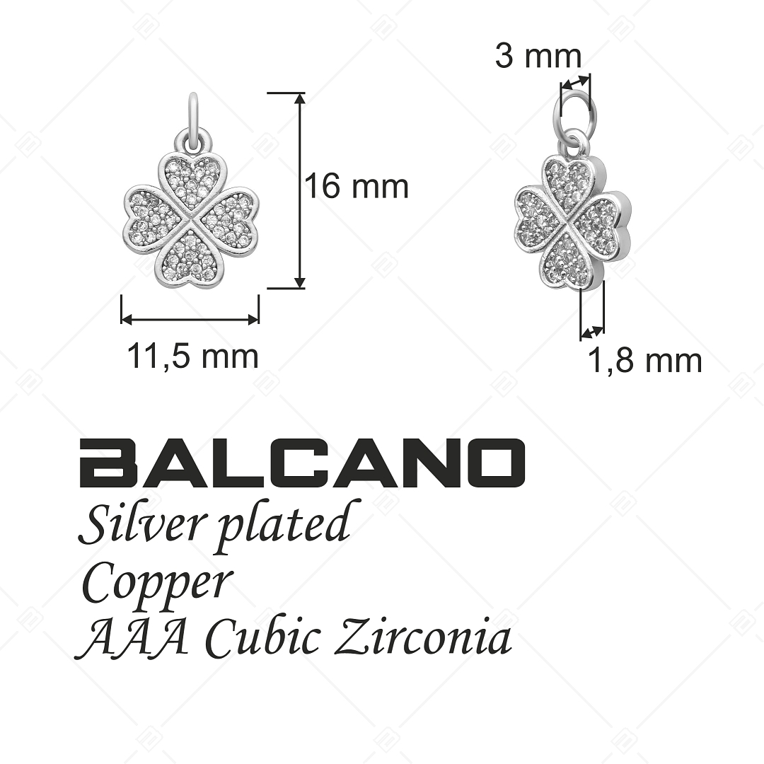 BALCANO - Lóhere alakú charm kristályokkal, magasfényű polírozással (851051CH97)