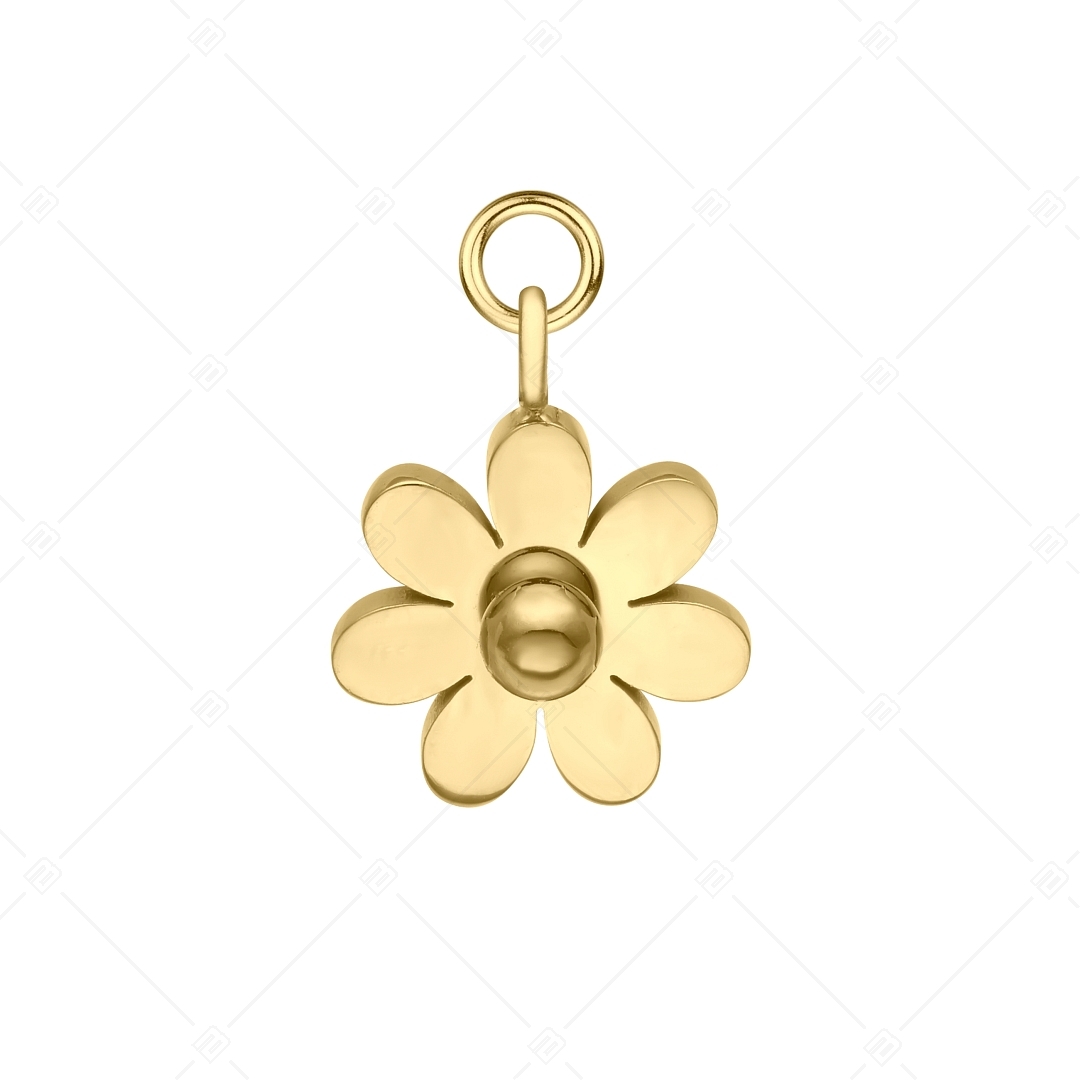BALCANO - Daisy / Nemesacél bájos százszorszép virág charm, 18K arany bevonattal (851061BC88)