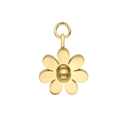 BALCANO - Daisy / Nemesacél bájos százszorszép virág charm, 18K arany bevonattal