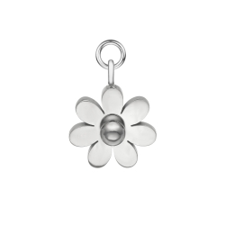 BALCANO - Daisy / Nemesacél bájos százszorszép virág charm, magasfényű polírozással