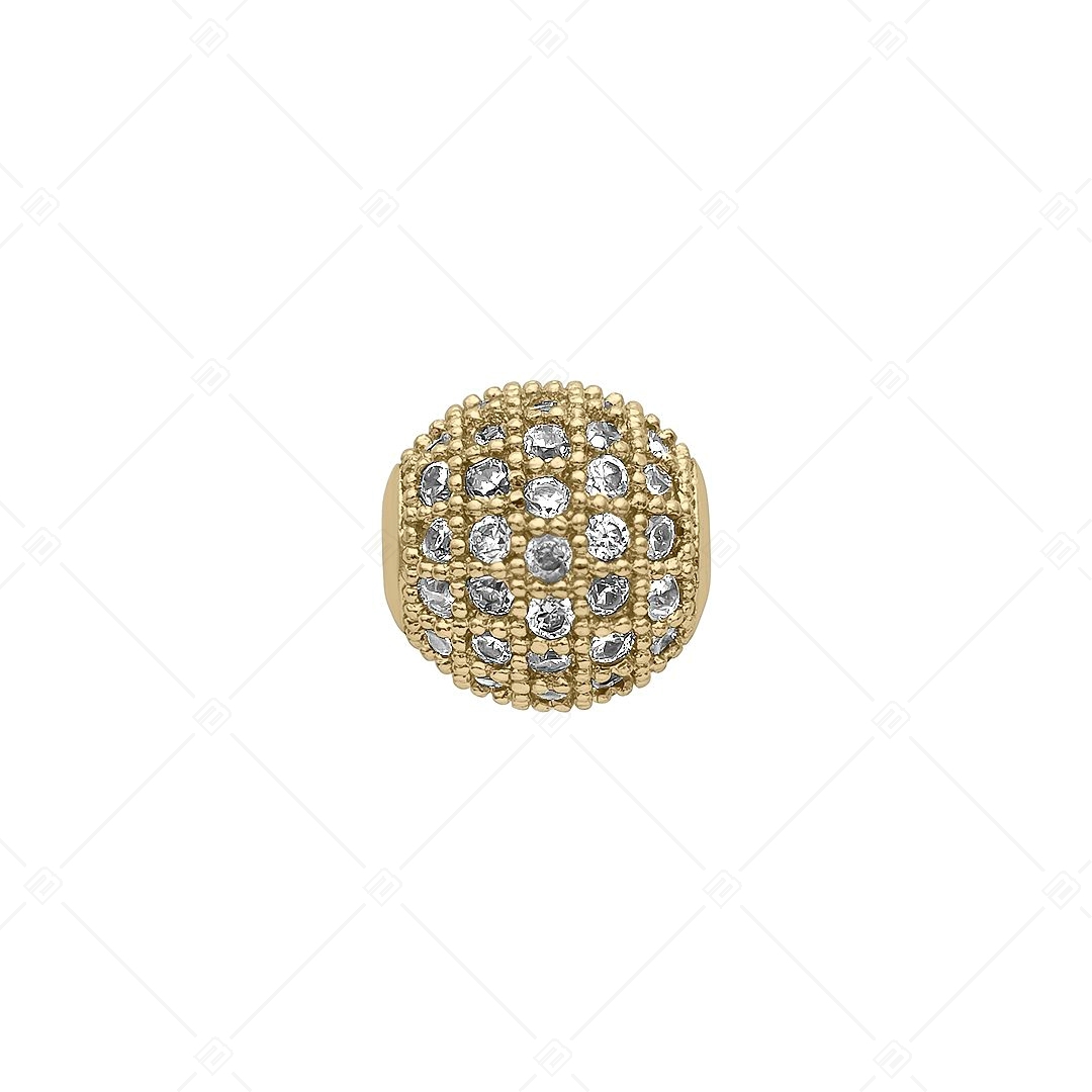Gömb alakú spacer charm cirkónia drágakövekkel (852004CS88)