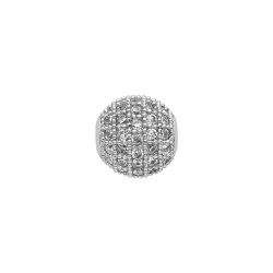 Gömb alakú spacer charm cirkónia drágakövekkel