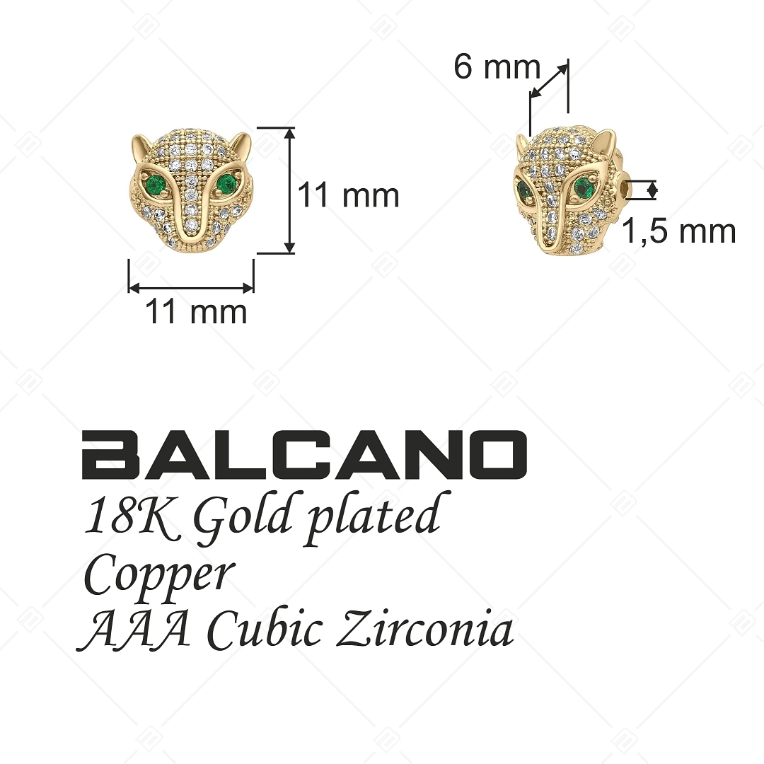 BALCANO - Gepárdfej alakú spacer charm (852013CS88)