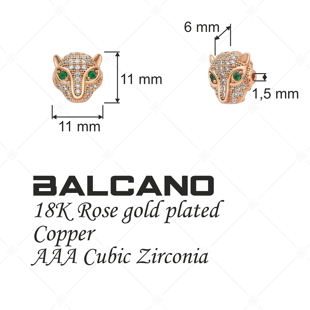 BALCANO - Gepárdfej alakú spacer charm (852013CS96)