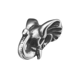 Elefánt alakú spacer charm antikolt felülettel