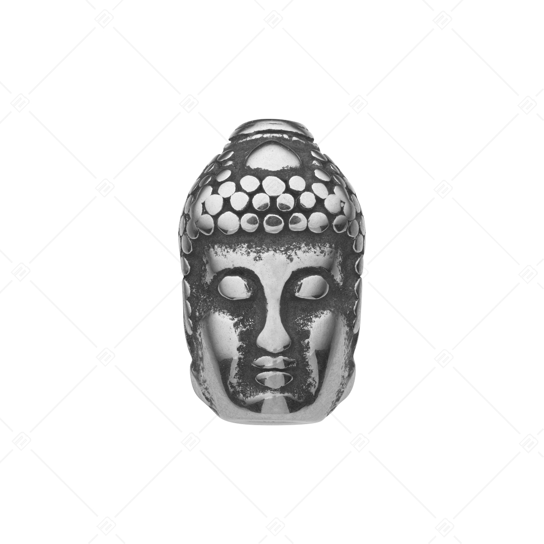 Kétoldalú Buddha alakú spacer charm antikolt felülettel (852021PS97)