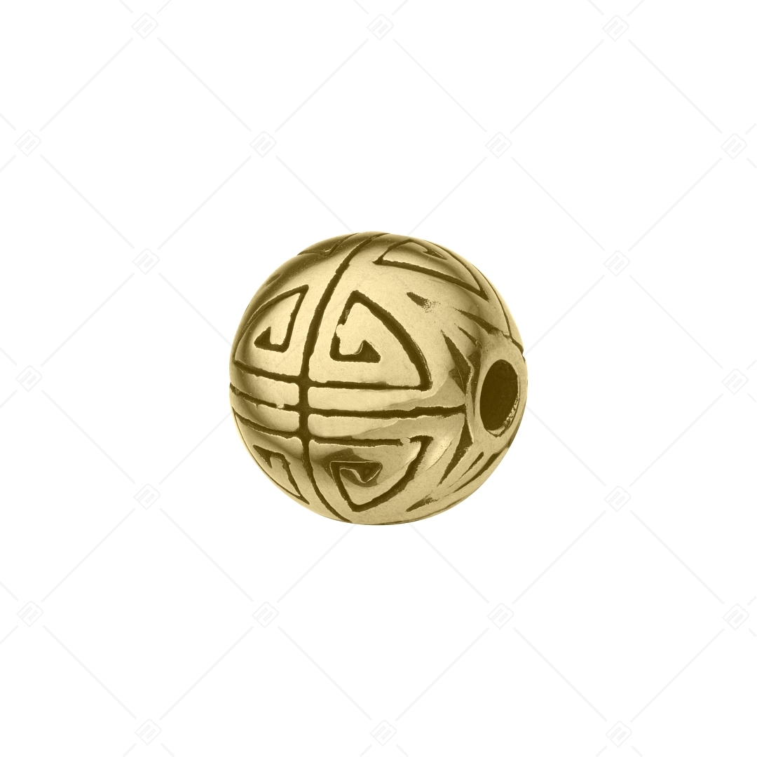 Gömb vésett spacer charm 18K arany bevonattal (852027PS88)