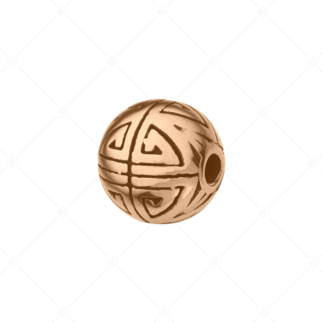 Gömb vésett spacer charm 18K rozé arany bevonattal (852027PS96)