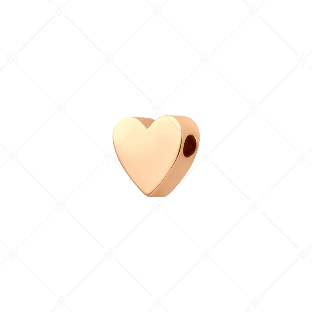 Szív alakú spacer charm, 18K rozé arany bevonattal (852043CS96)