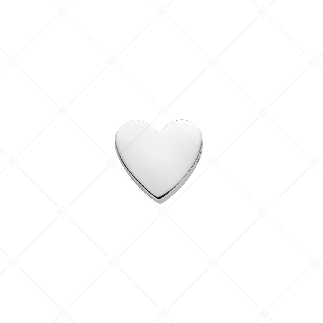 Szív alakú spacer charm, magasfényű polírozással (852043CS97)