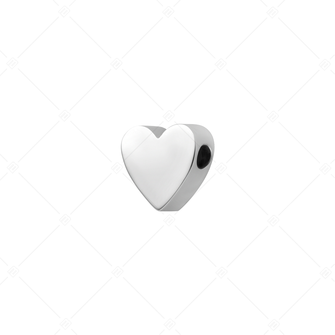 Szív alakú spacer charm, magasfényű polírozással (852043CS97)
