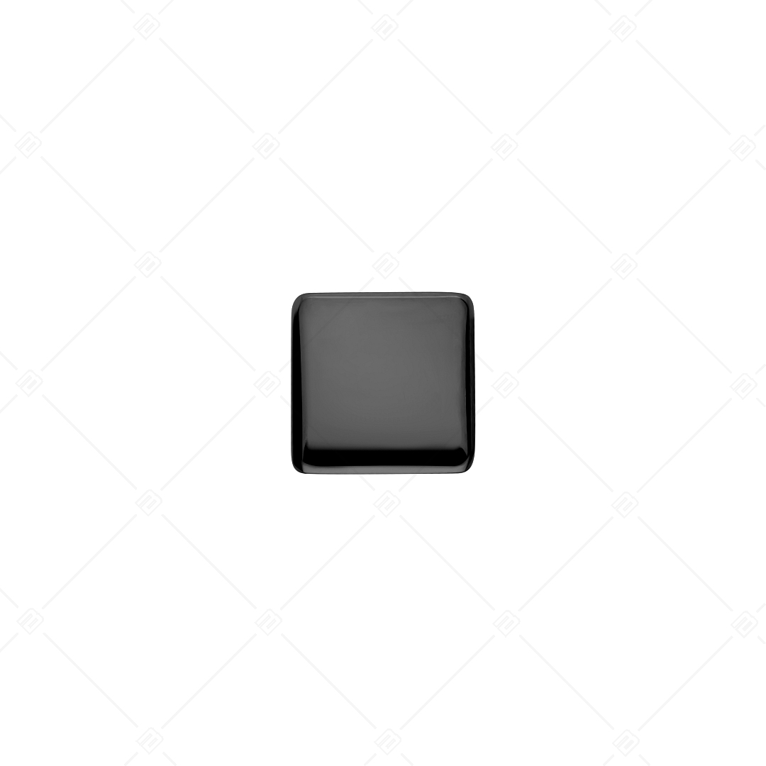 Kocka alakú spacer charm, fekete PVD bevonattal (852066CS11)