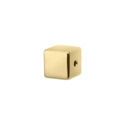 Kocka alakú spacer charm, 18K arany bevonattal