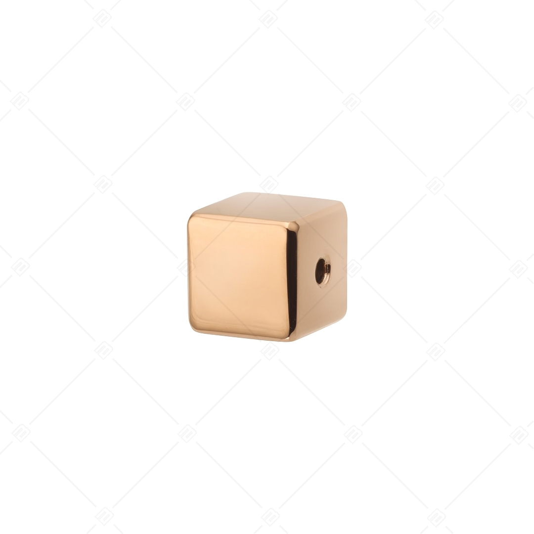 Kocka alakú spacer charm, 18K rozé arany bevonattal (852066CS96)