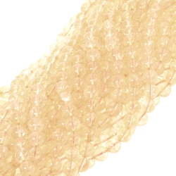 Citrin - ásványgyöngy ideiglenesen felfűzve