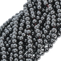 Hematit - ásványgyöngy ideiglenesen felfűzve