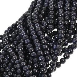 Kék homokkő - ásványgyöngy ideiglenesen felfűzve