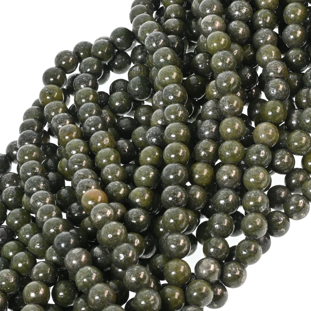 Zöld homokkő - ásványgyöngy ideiglenesen felfűzve (853047ZS33)