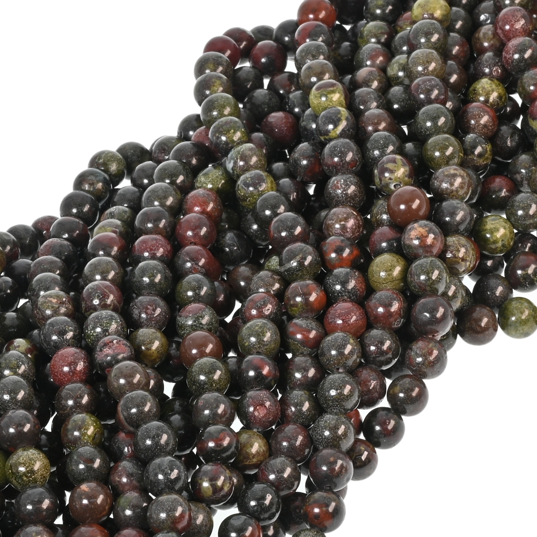 Sárkányvér jáspis - ásványgyöngy ideiglenesen felfűzve (853065ZS99)