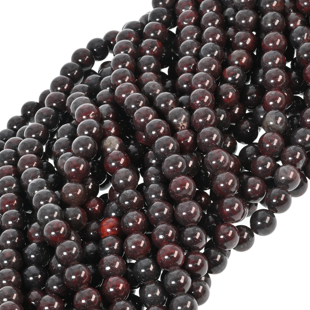 Mák jáspis - ásványgyöngy ideiglenesen felfűzve (853075ZS66)