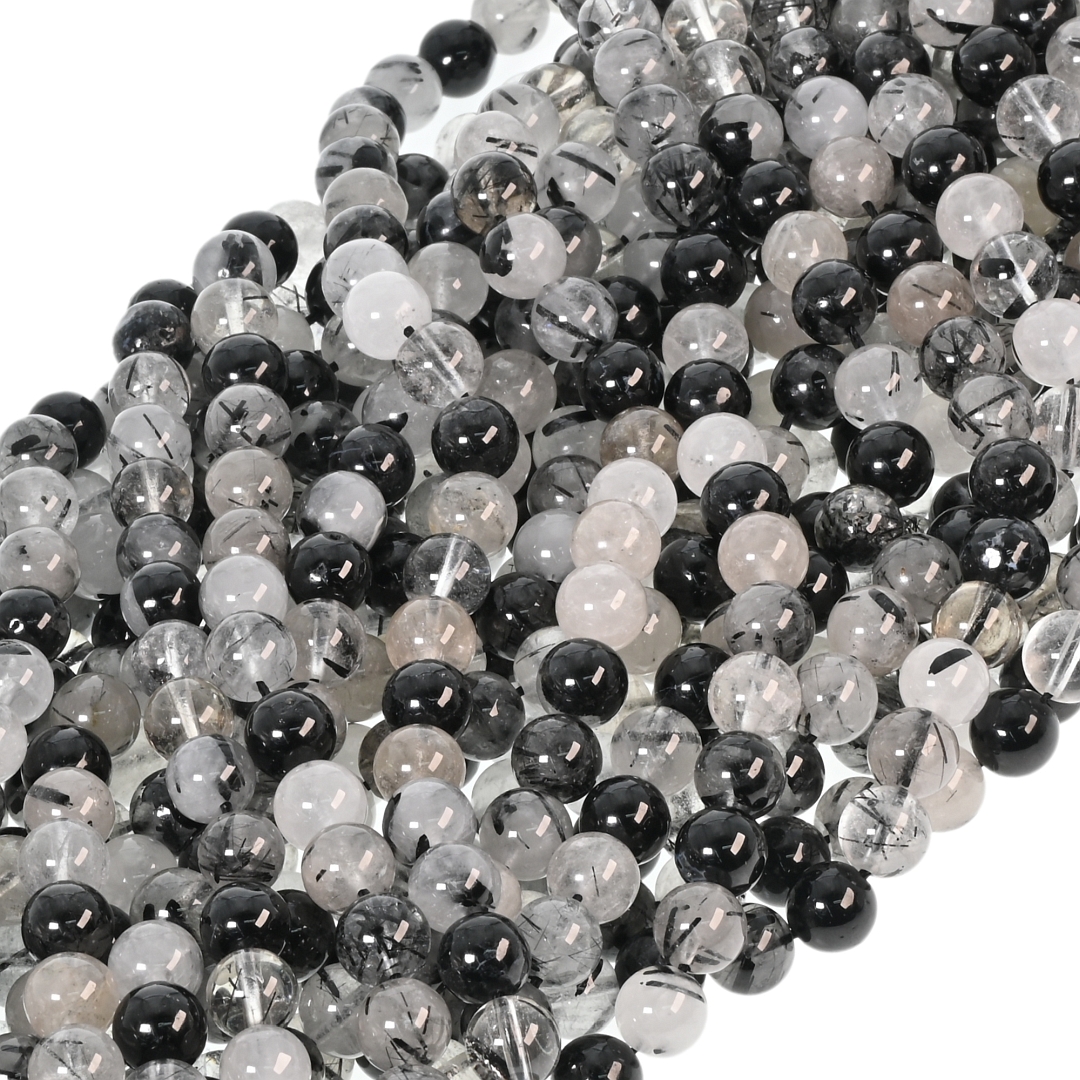 BALCANO - Fekete rutiltűs kvarc / Ásvány karkötő (853090ZS11)