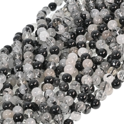 BALCANO - Fekete rutiltűs kvarc / Ásvány karkötő