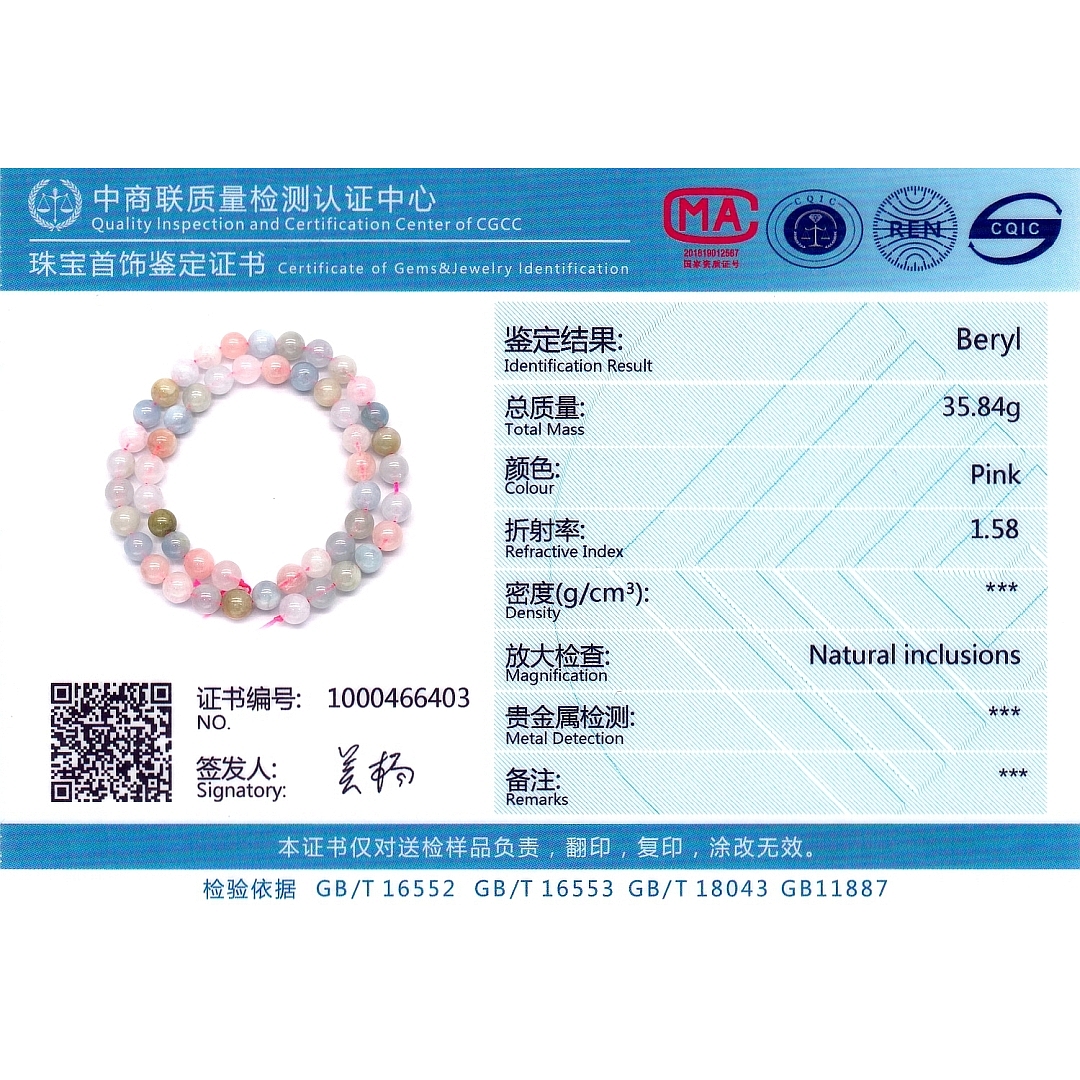 BALCANO - Morganit / Ásvány karkötő (853116ZS99)